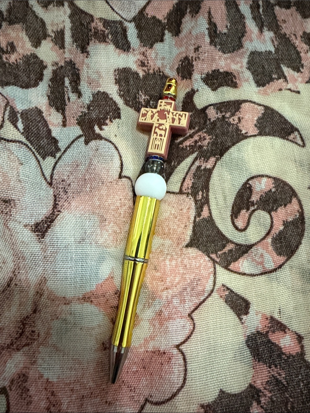 Gold Cross Decorative Ballpoint Pen - Unbranded